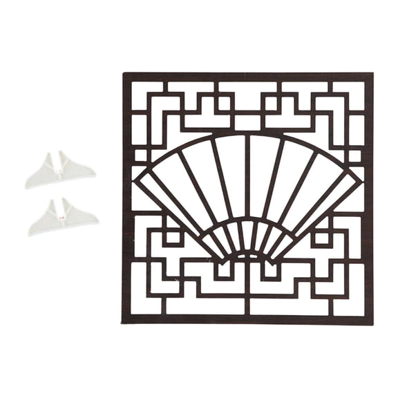 LeeQinersw Light and Shadow Board Photo Prop Chinese Art 11.8x11.8inch Reusable Versatile Fan Pattern