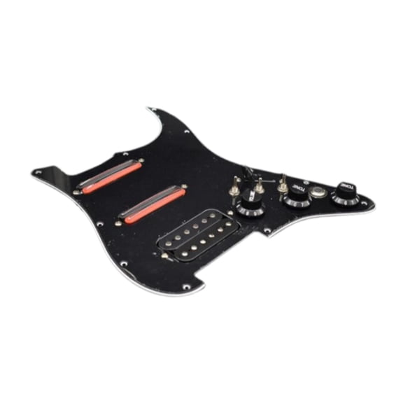 LeeQinersw Loaded E Guitar Pickguard, Guitar Spare Part, SSH Pickup Spare Parts, Pick Plate Black