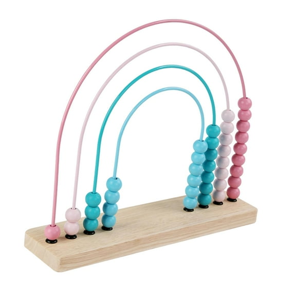 LeeQinersw Macaron Abacus Sensory Toy Learning Game Colors Learning with Colorful Beads for