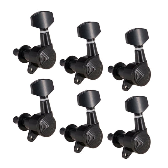 LeeQinersw MagiDeal 6 Pieces Guitar String Tuning Pegs,Tuner Machine Heads Knobs 6L Black