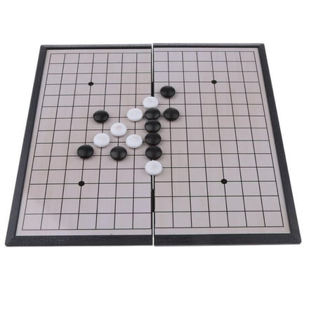 LeeQinersw Magnetic & Folding Professional Chinese Ancient WeiQi Chess Pieces Set Of 102 Intelligence Competition Game Toy Playset