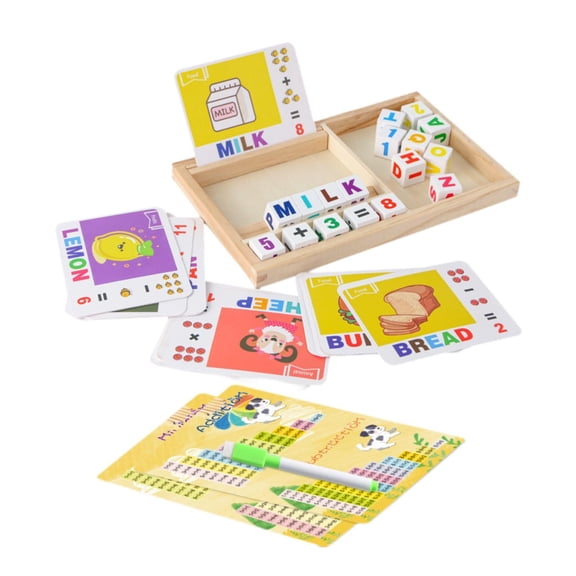 LeeQinersw Math Flash Card Game Educational Alphabet Toy Busy and Entertained Montessori