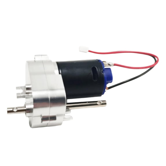 LeeQinersw Metal Gearbox with 370 Motor Engine Gear Box Easy to Install Replace Part Remote Control Car Model Accessories for MN78 MN168 Silver