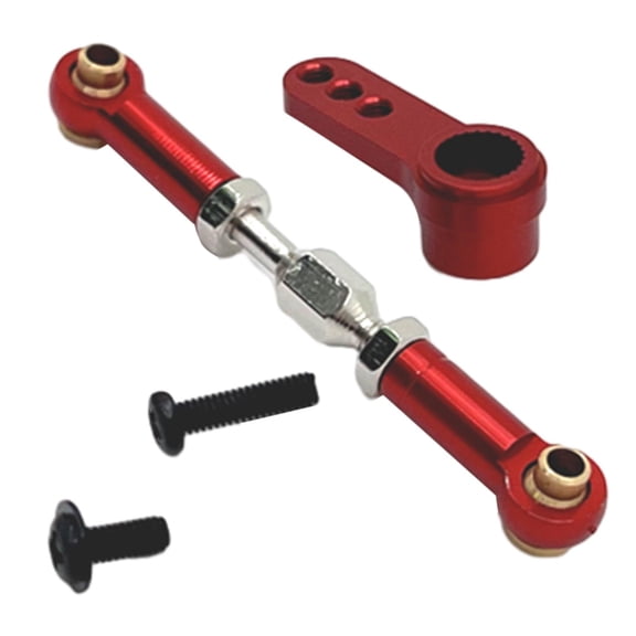 LeeQinersw Metal Steering Servo Link Linkages RC Car Push Rods with Mounting Screws Linkage Red