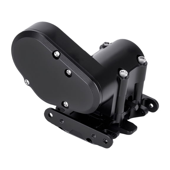 LeeQinersw Metal Transmission Gearbox Upgrade Part Complete Modification Assembly RC Gearbox Aluminum Alloy for 1/30 RC SCX30 Accessory Black