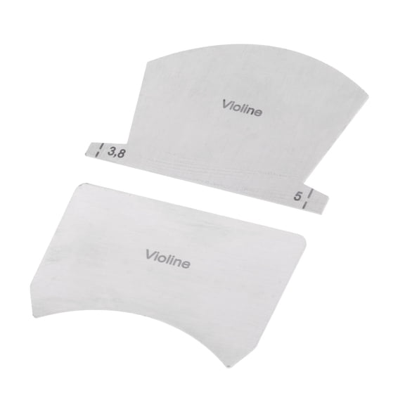 LeeQinersw Metal Violin Bridge Fingerboard Mold Template Tool for Violin /Viola /Cello Instrument Accessories Violin_2Pcs
