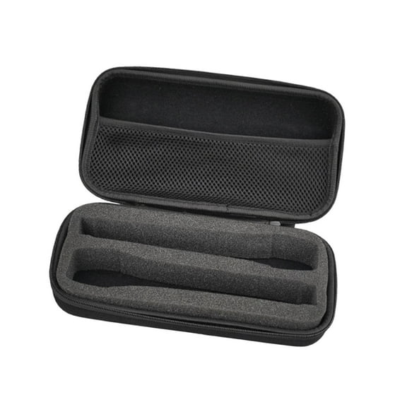 LeeQinersw Microphone Hard Case Carry Bag Water Resistant Zipper Closure 2 Slots Shockproof