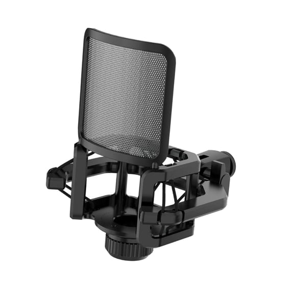 LeeQinersw Microphone Shock Mount Suspension for Condenser Microphone Broadcasting black