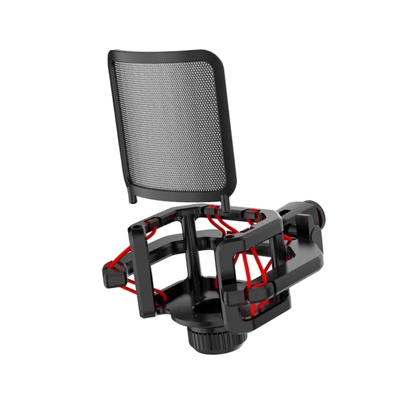 LeeQinersw Microphone Shock Mount Suspension for Condenser Microphone Broadcasting red