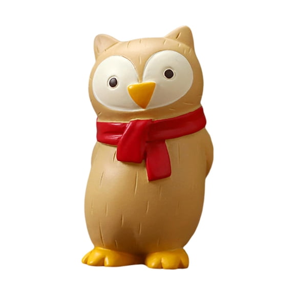LeeQinersw Mini Christmas Tree Decorations Table Centerpiece Artwork Crafts Resin Christmas owl