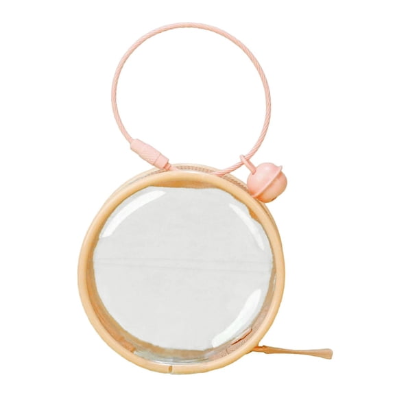LeeQinersw Mini Doll Carrying Bag for Small Collectibles - Protective Case with Zip Closure light pink