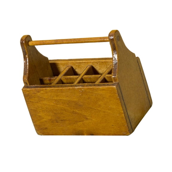 LeeQinersw Mini Dollhouse Tool Storage Case Ornaments Dollhouse Decor Accessory Model Toys Brown
