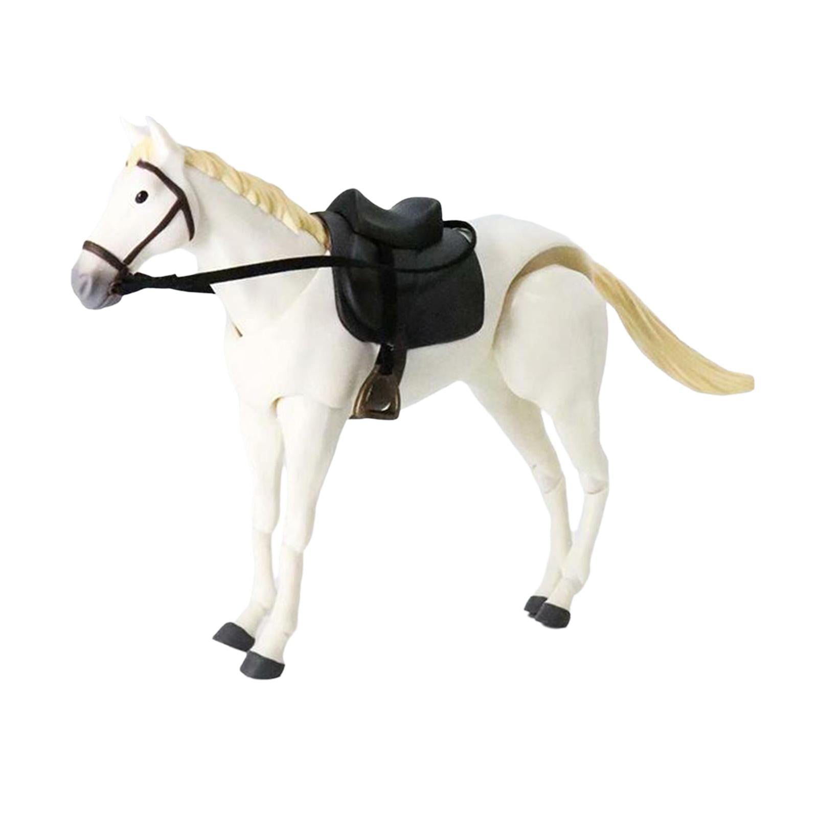 LeeQinersw Miniature Animal Figurine Horse Toys Model Painted Figure Statue Model Mini Size White