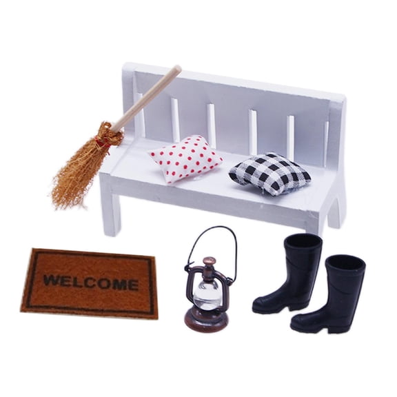 LeeQinersw Miniature Furniture Model Multipurpose Durable 1:12 Scale Bench Garden Landscape
