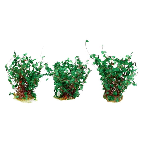 LeeQinersw Miniature Plant Simulated Shrub Clusters DIY Projects Wargame Dioramas for Train Dark Green