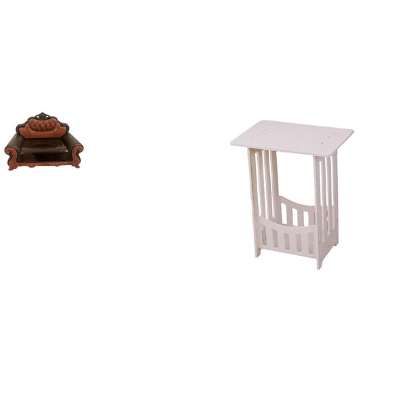 LeeQinersw Miniature Sofa Couch Single Chair Model DIY Accessory Furniture Room Micro Landscape Gift Decorations Small Bedside Table Corner Portable Versatile Practical End Side Table Hotel