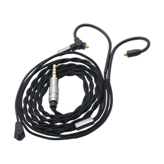 LeeQinersw Mmcx Earphone Cable Professional Spare Part Detachable Wear Resistant Black with