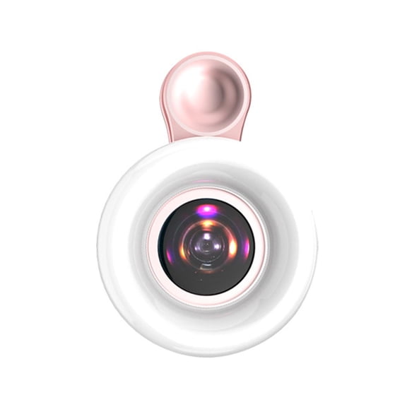 LeeQinersw Mobile Phone Fill Light 15x Macro Lens Lighting Wide Macro Mini for Android Pink