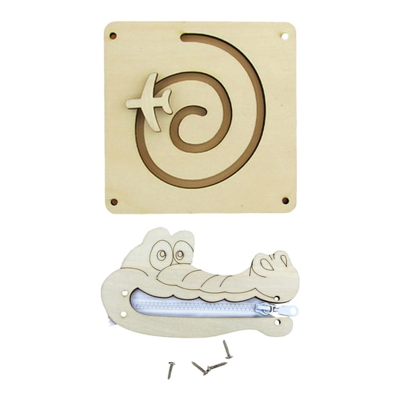 LeeQinersw Montessori Busy Board Aircraft Slide DIY Accessories Material