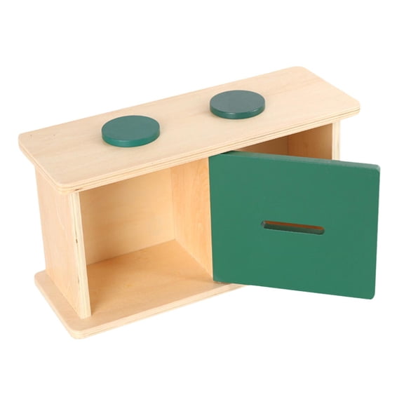 LeeQinersw Montessori Imbucare Box Shape Matching Box Color Learning Logical Thinking Color Green chip