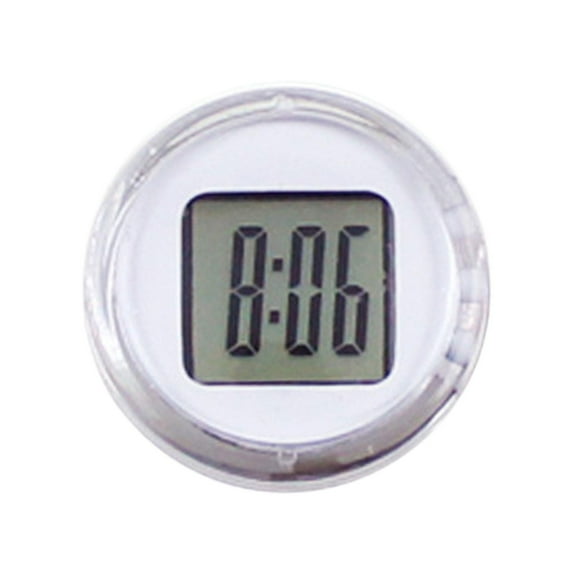 LeeQinersw Motorcycle Handlebar Mount Clock Compact Universal Auto Electronic Timepiece White