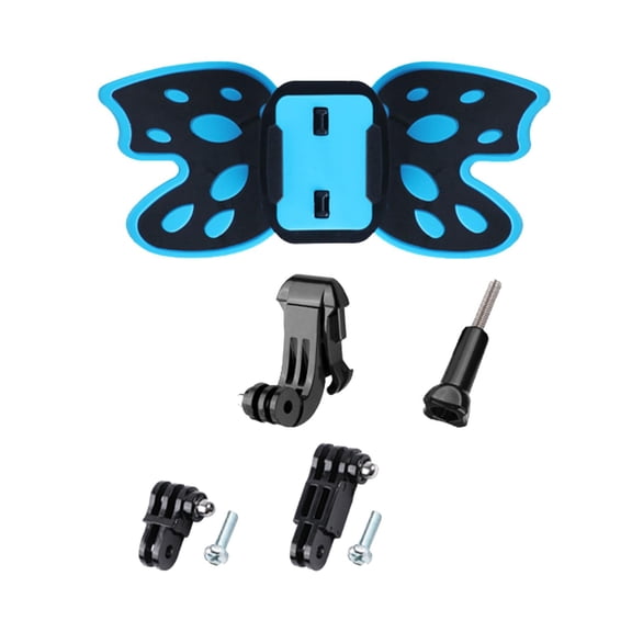 LeeQinersw Motorcycle Helmet Chin Mount Shockproof Tripod for Action Camera Accessories Blue