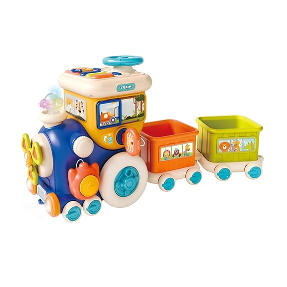 LeeQinersw Multifunctional Mini Train Toy Developmental Early Learning Interactive Play Style B