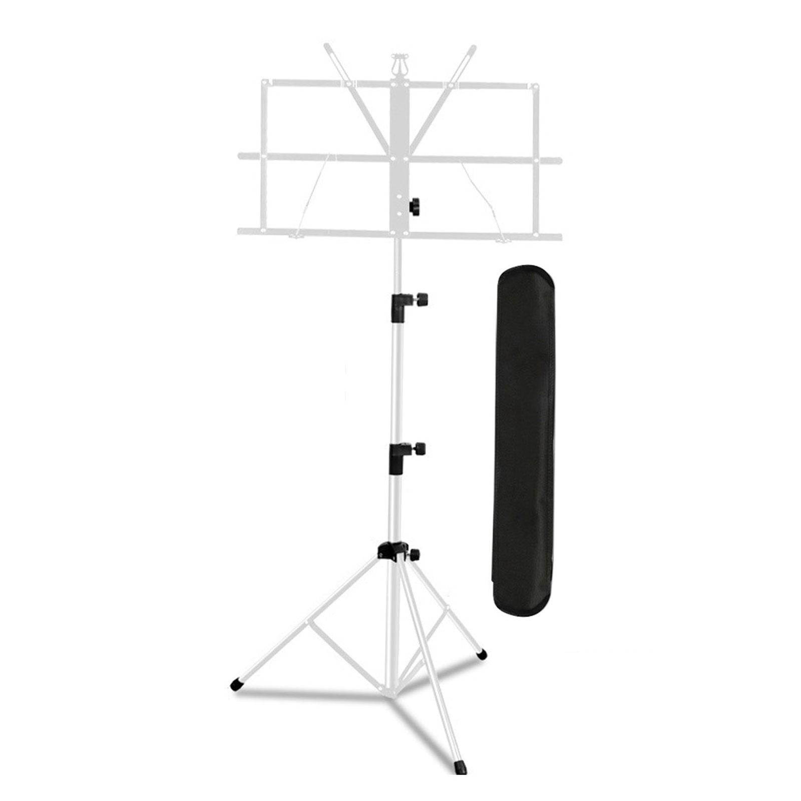 LeeQinersw Music Sheet Stand Anti Slip Height Adjustable for Performance Band Classroom White