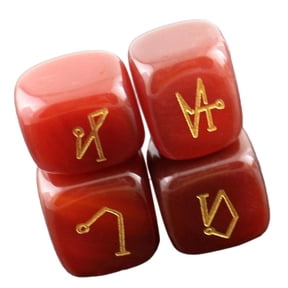 LeeQinersw Natural Crystal Stone Engraved 4 Angel Symbols Palm Stone 3
