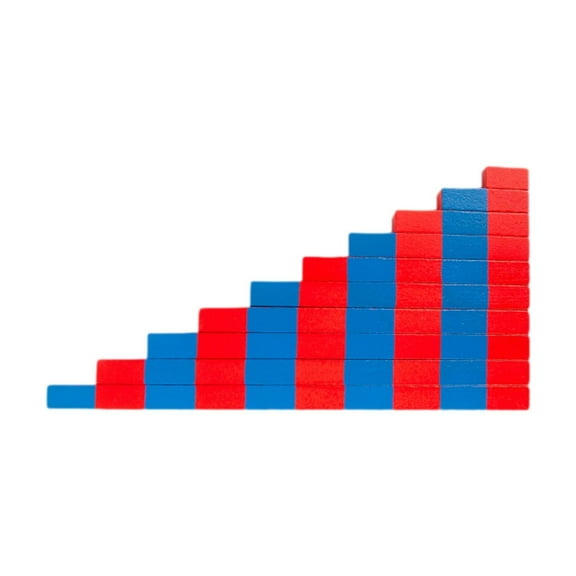 LeeQinersw Numerical Rods Education Early Learning Blocks Developmental Family Sensory Home Red Blue