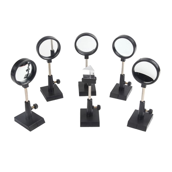 LeeQinersw Optics Kits for Science Classroom, Physics Optics Experiment Lenses Learning for 6pcs