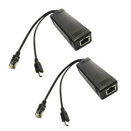 LeeQinersw Pack Of 2 PoE Active PoE Power Splitter Adapters, 48 to 5V IEEE 802.3af