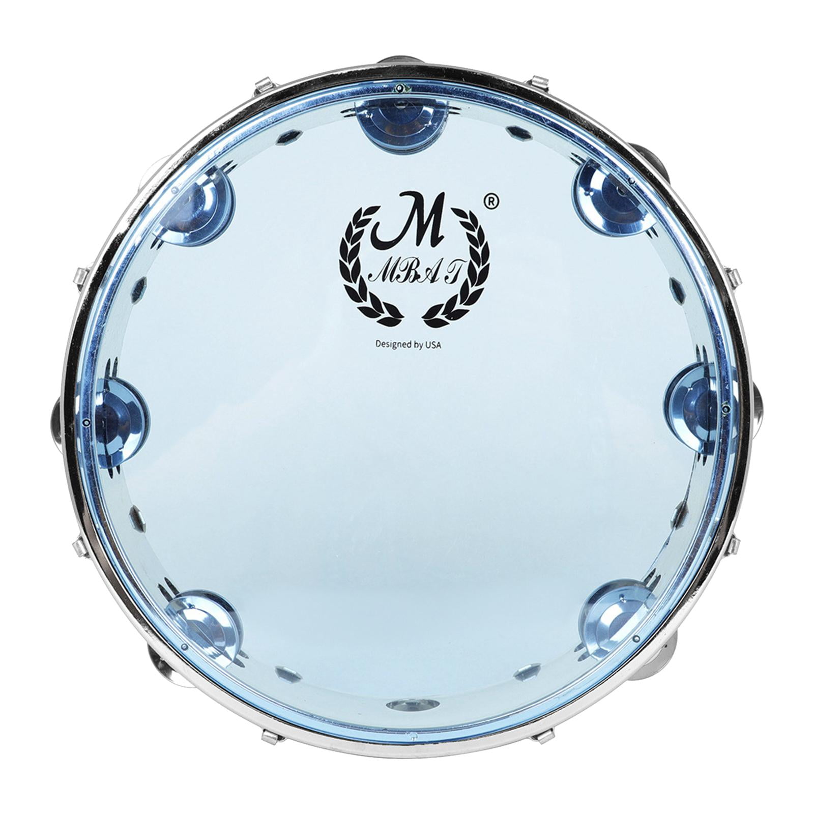 LeeQinersw Percussion Tambourine Capoeira Blowing Jingles Tamborine for 3+ Years Old Party 10inch Blue