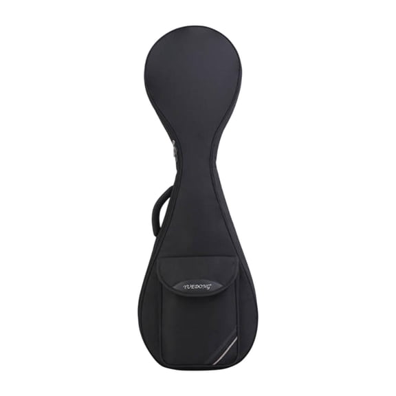 LeeQinersw Pipa Case Chinese Lute Instrument Bag Lightweight Oxford Cloth with Pocket Thick Black