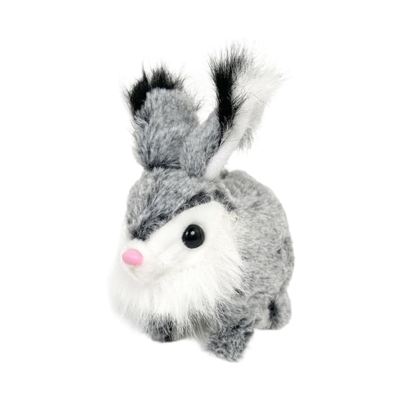 LeeQinersw Plush Bunny Toy Rabbit Interactive Electronic Pet for Preschool Party Favors Dark Gray