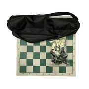 LeeQinersw Portable Chess Set Foldable Chess Board with Storage Bag Deluxe Tournament Chess M