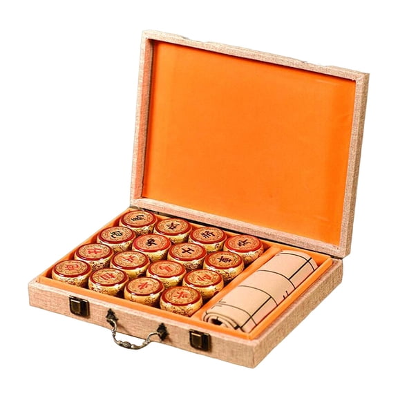 LeeQinersw Portable Chinese Chess Set Traditional Collectible Chess Gift for Travel style A