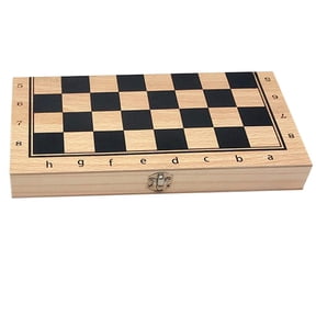 LeeQinersw Portable International Chess / Checkers / Backgammon Set with Foldable Storage 34x34cm