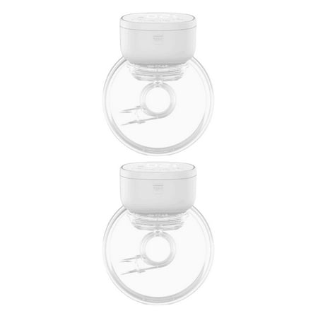LeeQinersw Portable Milk Pump, Breastfeeding Pump, Strong Suction, Smart Display, Automatic White 2pcs