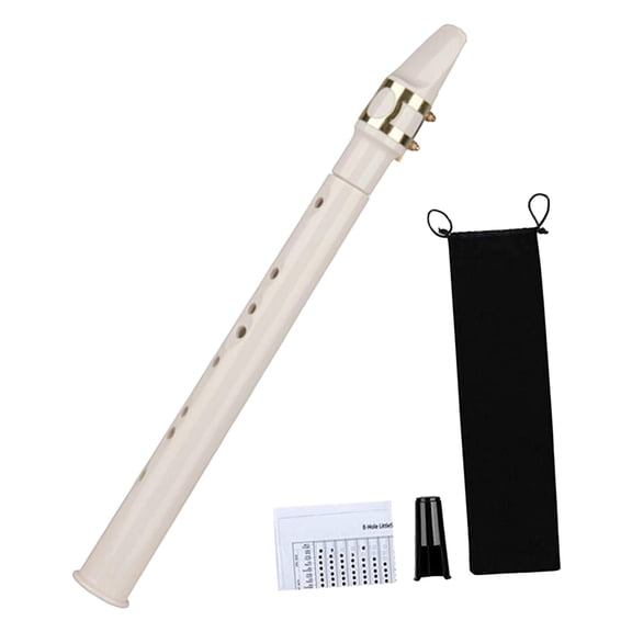LeeQinersw Portable Mini Pocket Saxophone Professional Instruments Woodwind Instrument with White