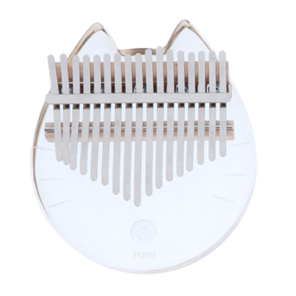 LeeQinersw Portable New Cute 17 Key Kalimba Acrylic Finger Mbira Thumb Piano Gift 157x130mm