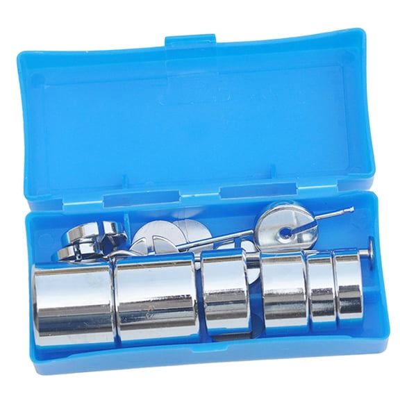 LeeQinersw Precision Slotted Weight Set Silver Metal Laboratory Tool Science Experiment for