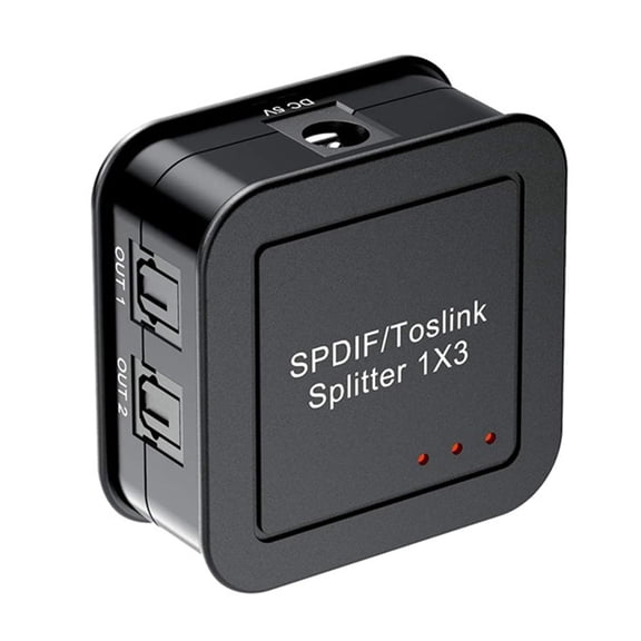 LeeQinersw Premium Digital Optical Audio Splitter Optical Audio Splitter 1x3 US