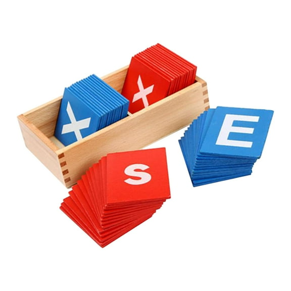 LeeQinersw Preschool Toy Early Learning Toy Letter Game with Box Sandpaper Letters Alphabet