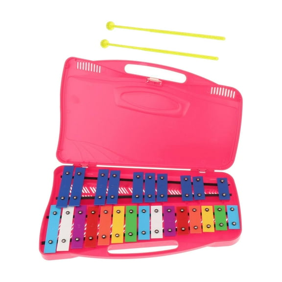 LeeQinersw Professional 25 Note Xylophone for Preschool Children Percussion Pink