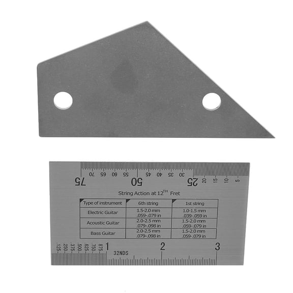 LeeQinersw Professional Metal Guitar Fret Rocker ang String Action Gauge Leveling Luthiers