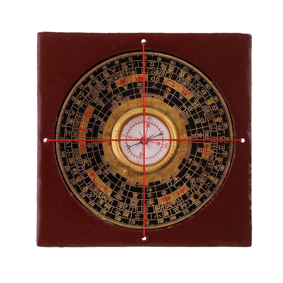 LeeQinersw Professional Square Chinese Compass Fengshui Tool Collectables Chinese Ancient