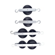 LeeQinersw Pulley Block Set Physics Experiments Kits Portable Single Pulleys Double Pulleys