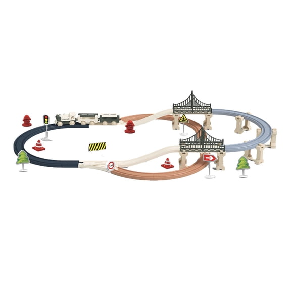 LeeQinersw Puzzle Train Tracks Set Puzzle Track Building Toys Fun Preschool Educational Toy 69pcs