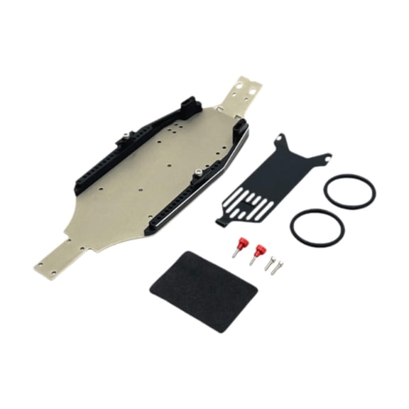 LeeQinersw RC Car Chassis Aluminum for 244016 Accessories DIY Modification Bottom Board CNC Black